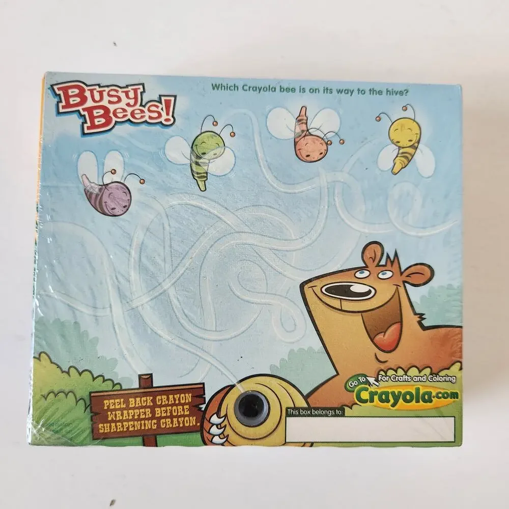 VTG New! Sealed Crayola 64 Crayons Built In Sharpener Twistables Free Sample